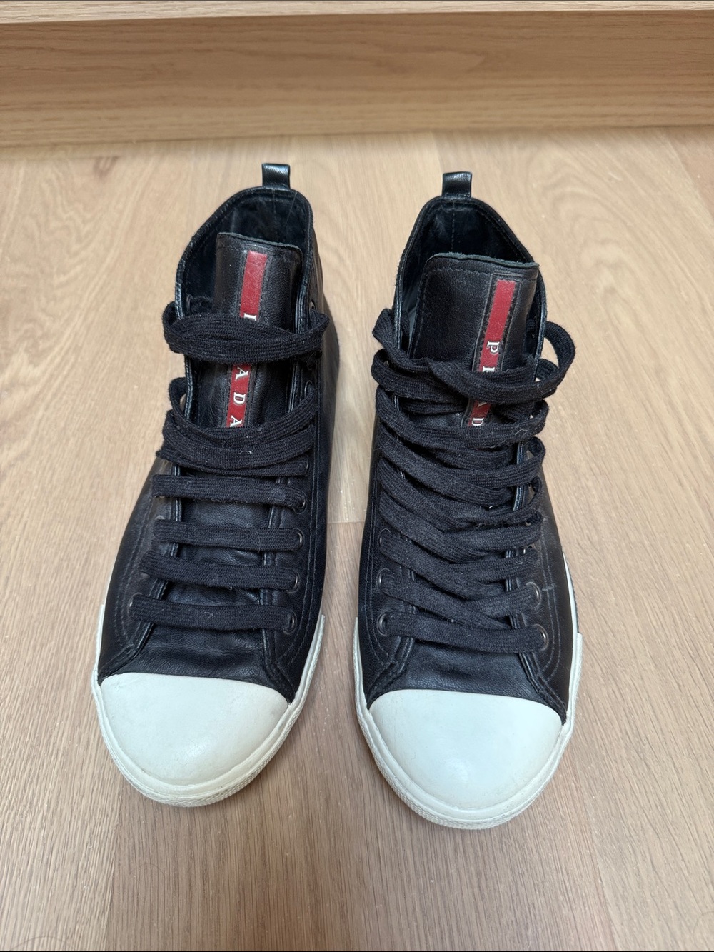 Prada Black high top sneakers